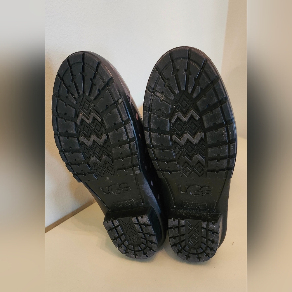 UGG Shaye Rain Boots Women's Size 9 Black Polka Dot - Picture 9 of 10